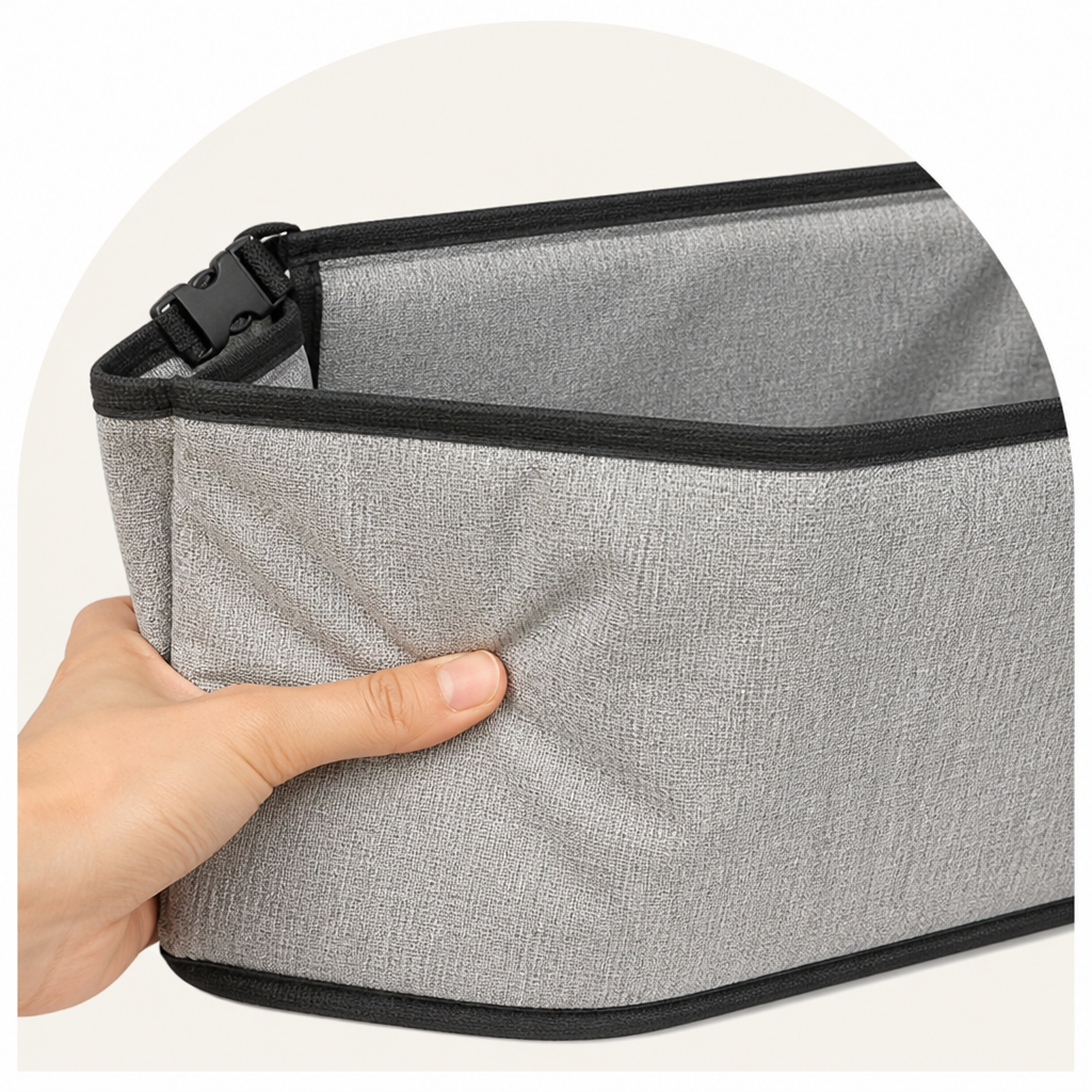 DogBedHouse Foldable & Stable Linen Fabric Car Booster Seat (Front Seat)