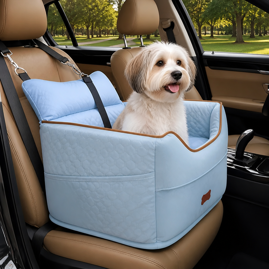 DogBedHouse Elevated Removable & Washable Car Booster Seat