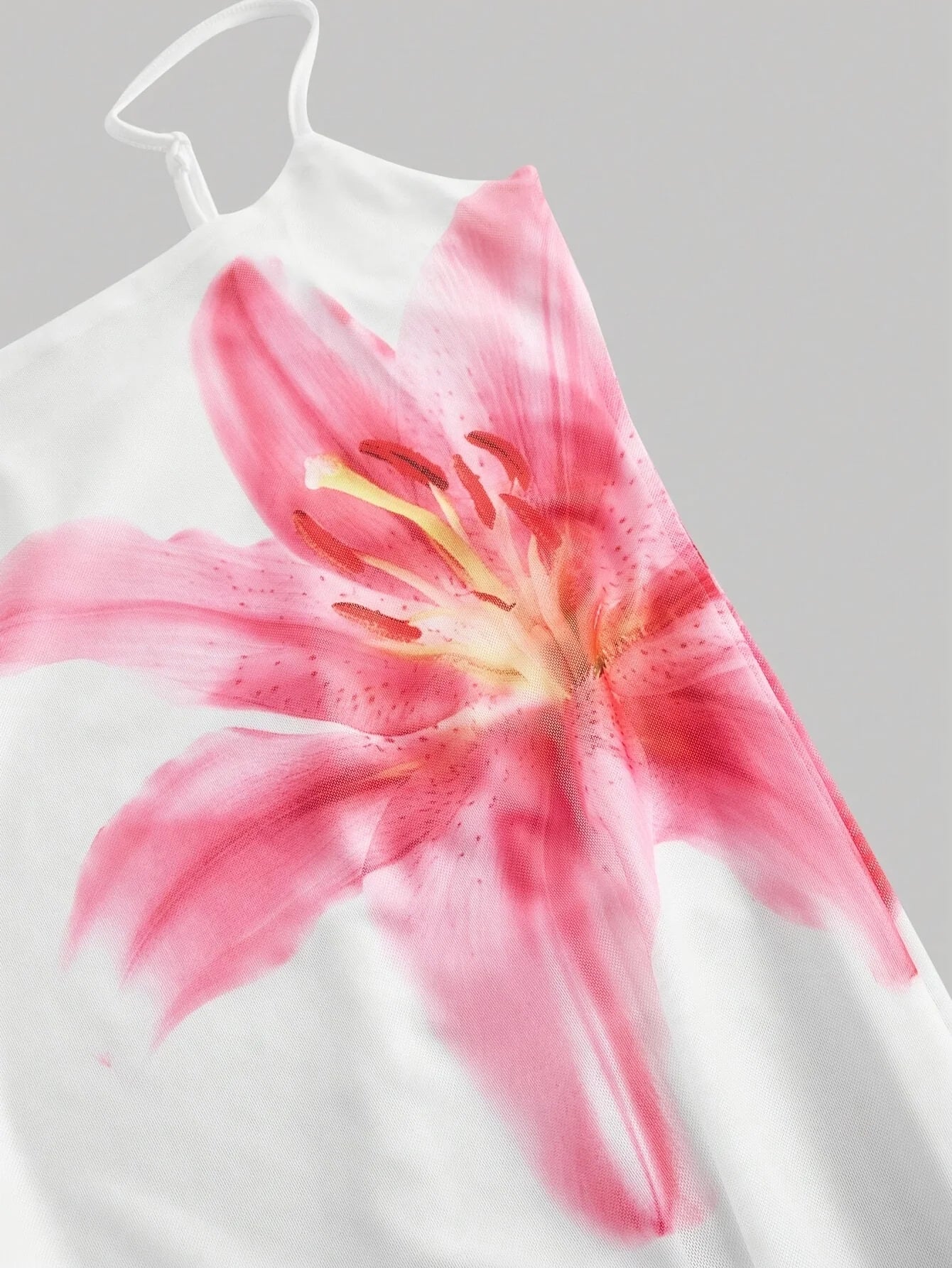 Elegant floral print sundress, resort-style dress
