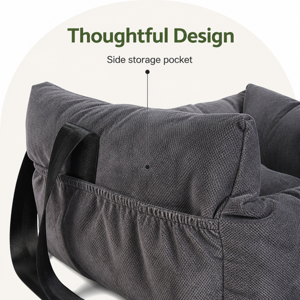 DogBedHouse Safety Harness & Multi-Carry Booster Seat (Fits Front & Back Seats)