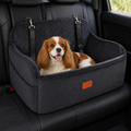 DogBedHouse Memory Foam & Non-Slip Dog Car Seat (Adjustable Leashes)