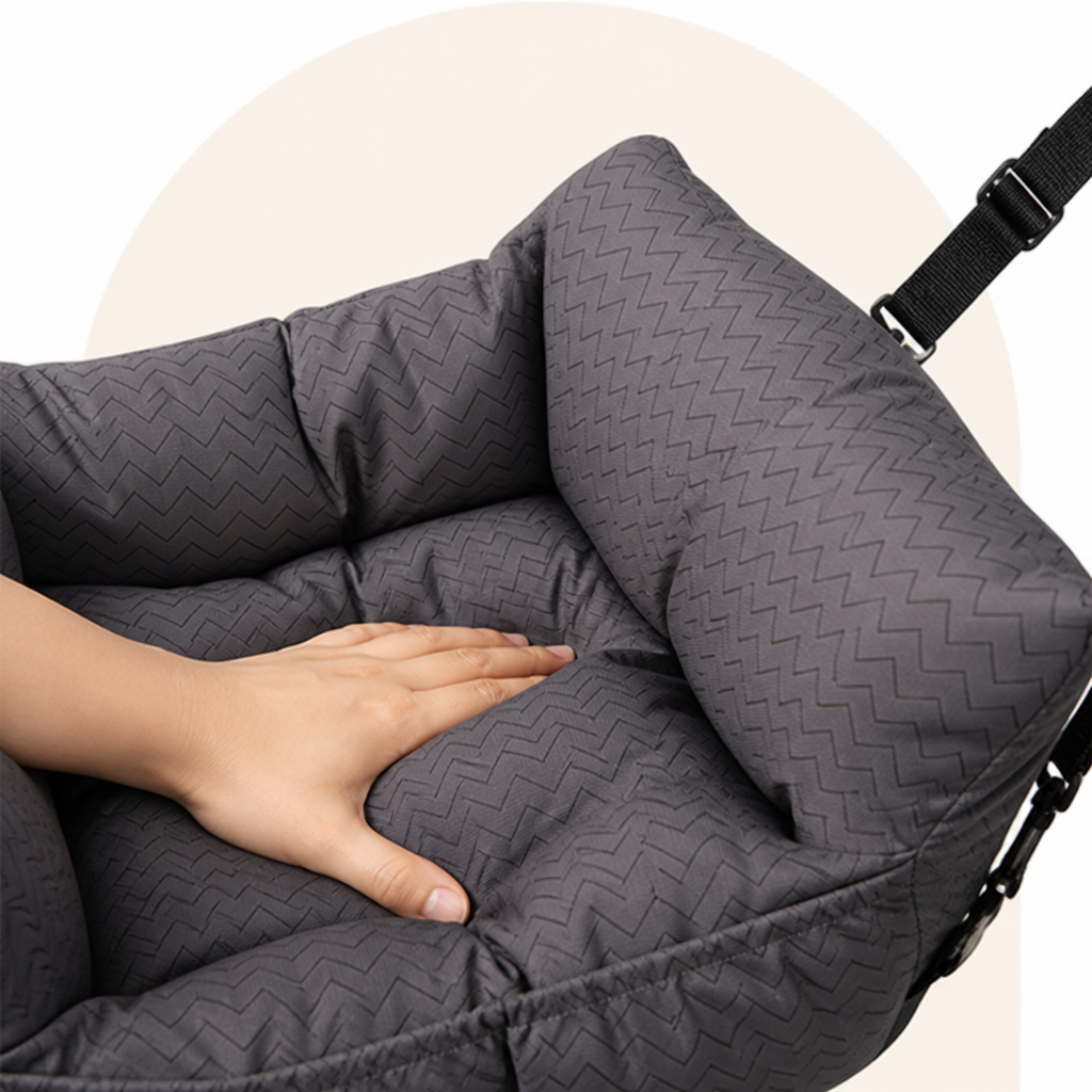 DogBedHouse Breathable Polyester Travel Carrier (Safety Hook & Car Seat Fit)