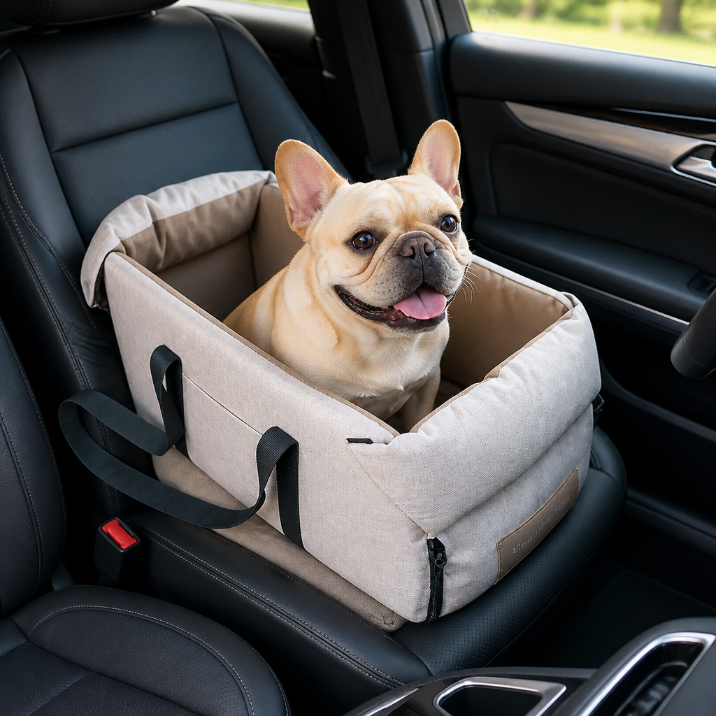 DogBedHouse Portable Waterproof & Washable Car Booster Seat (Removable Pad)