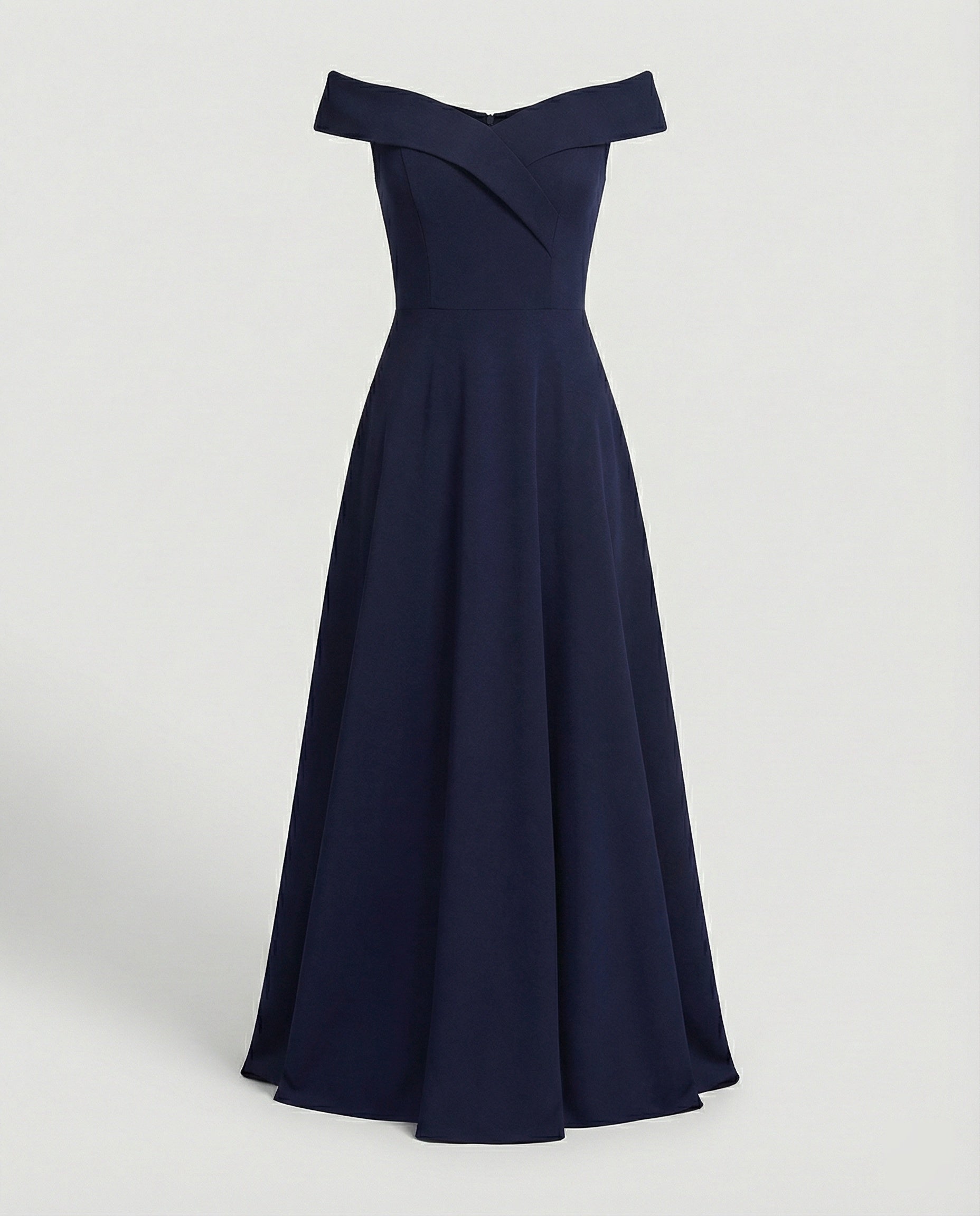 Women's Evening Dress | Polyester | Off-Shoulder Tailored Long Silhouette | Comfortable Fit