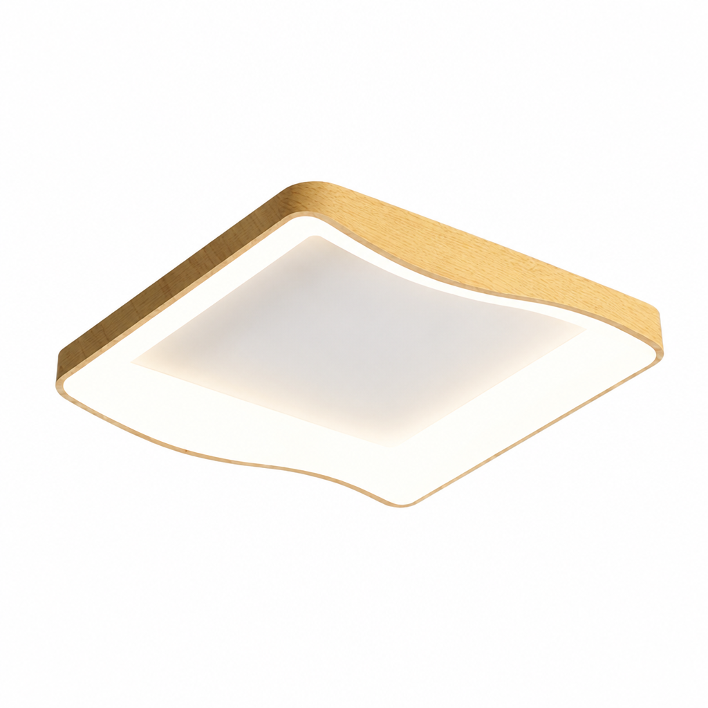 LED Ceiling Light | Modern Wood Grain Design | Dimmable & Tricolor | Bedroom Living Dining