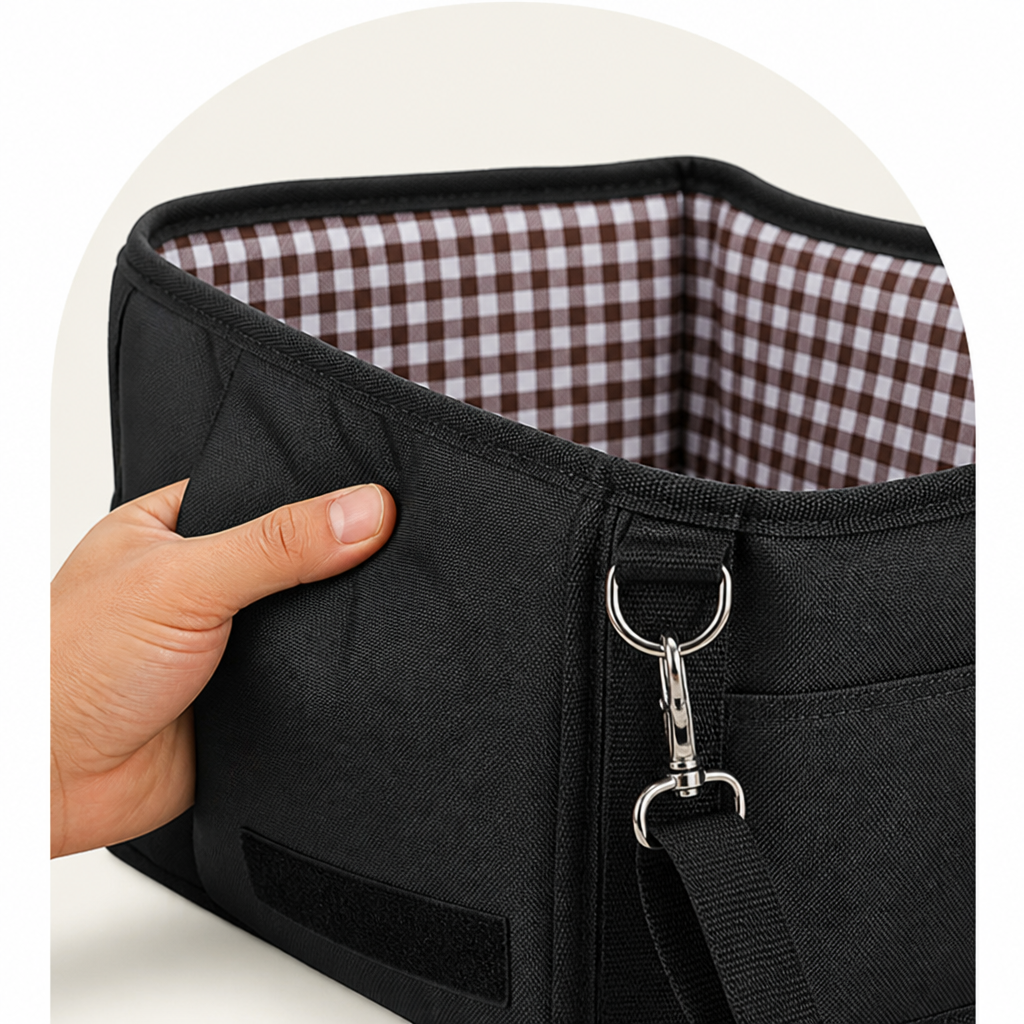 DogBedHouse Safety Belt & Anti-Collapse Dog Booster Seat