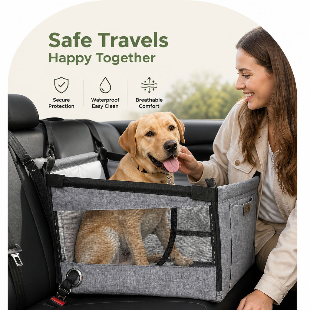 DogBedHouse Stable Waterproof & Safety Mesh Car Pet Seat