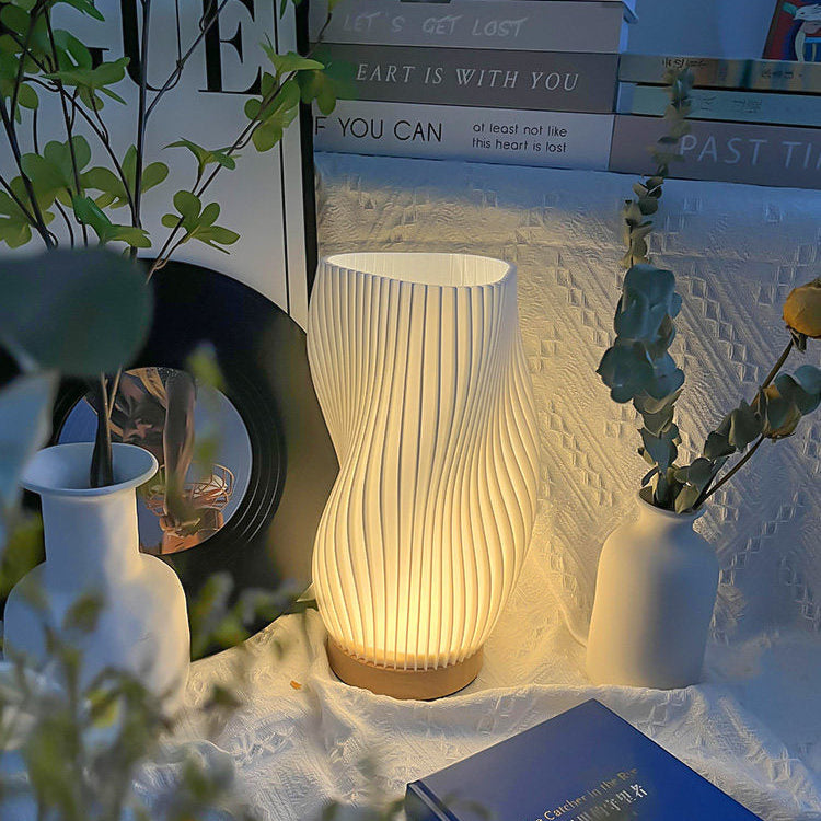3D Wood Night Light Stylish Ambient Lamp