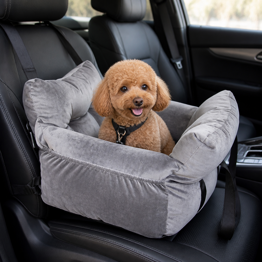 DogBedHouse Safety Harness & Multi-Carry Booster Seat (Fits Front & Back Seats)