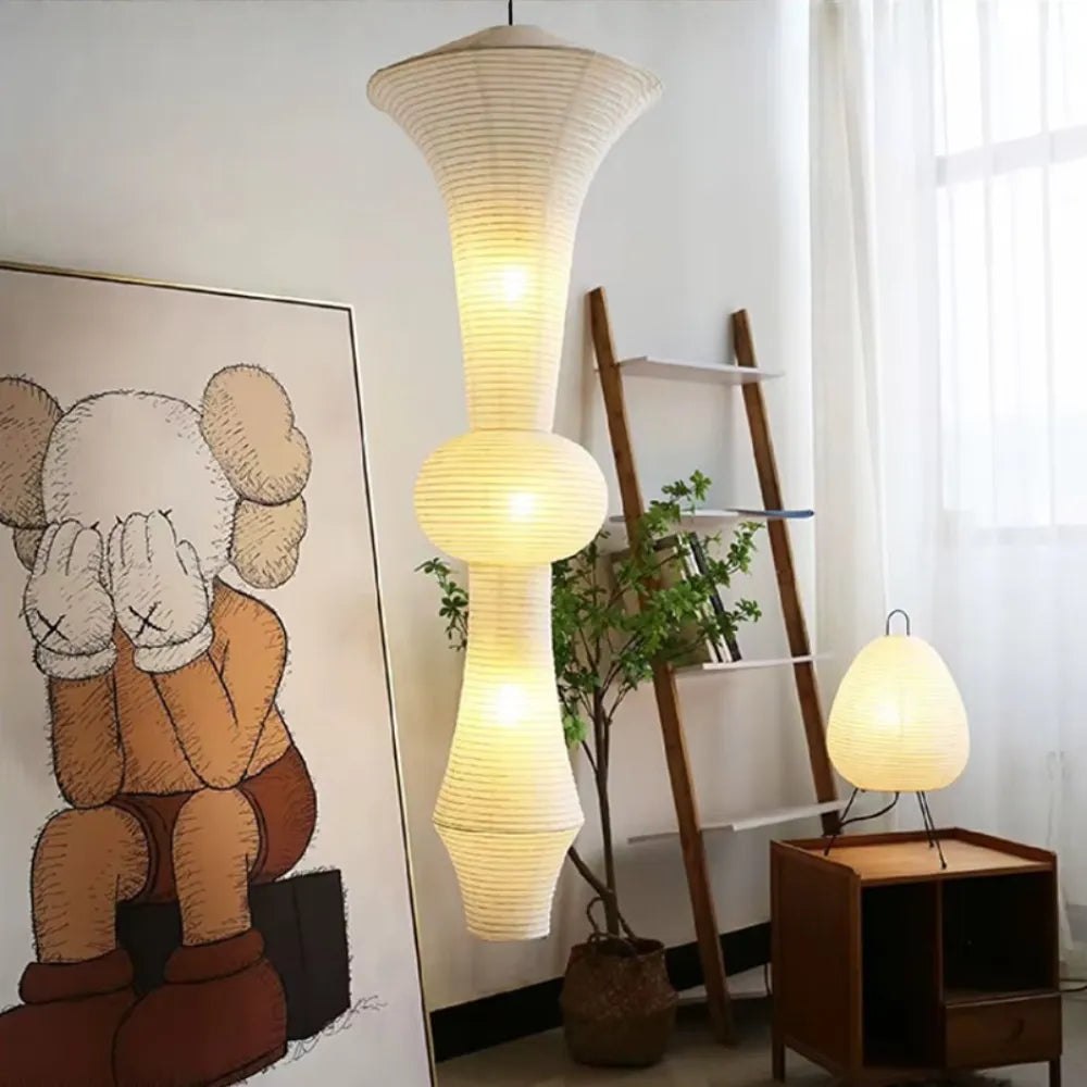 Pascal Japanese Rice Paper Pendant Lantern Light