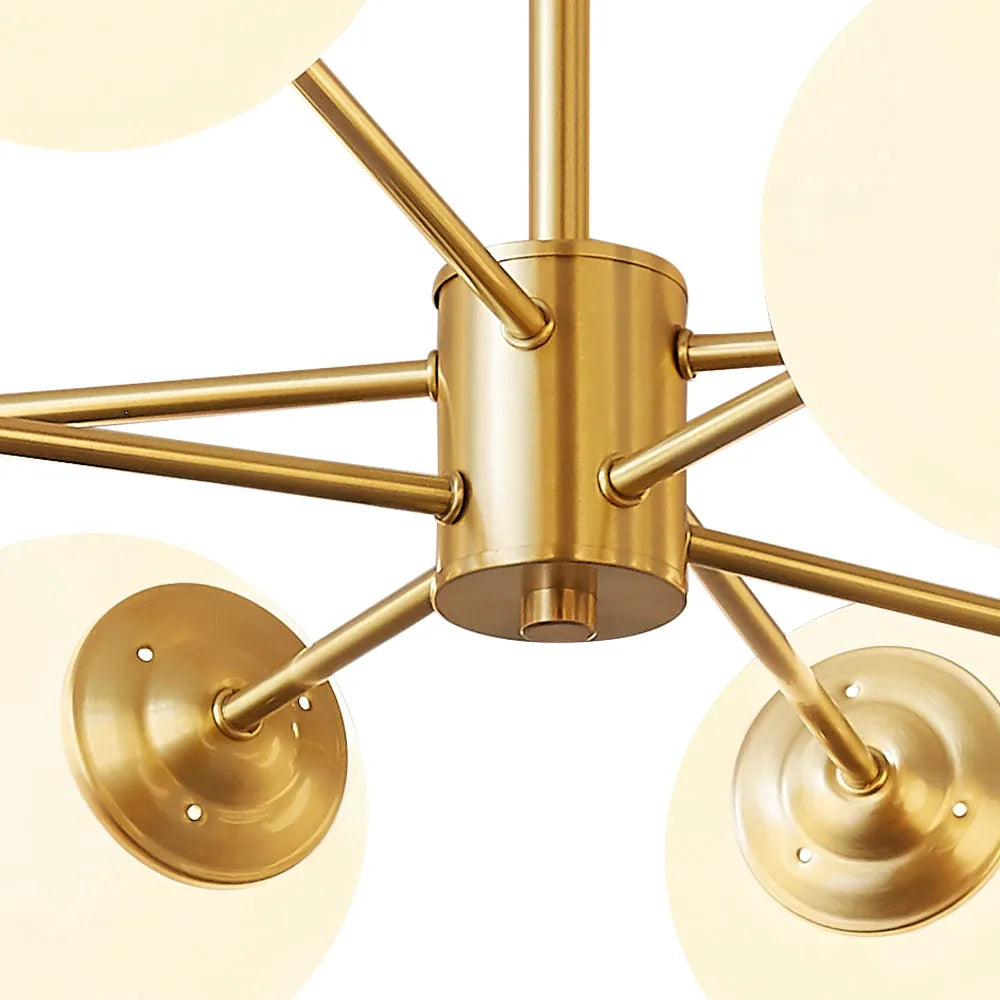 Yvonne Mid-Century Bubble Glass Sputnik Chandelier