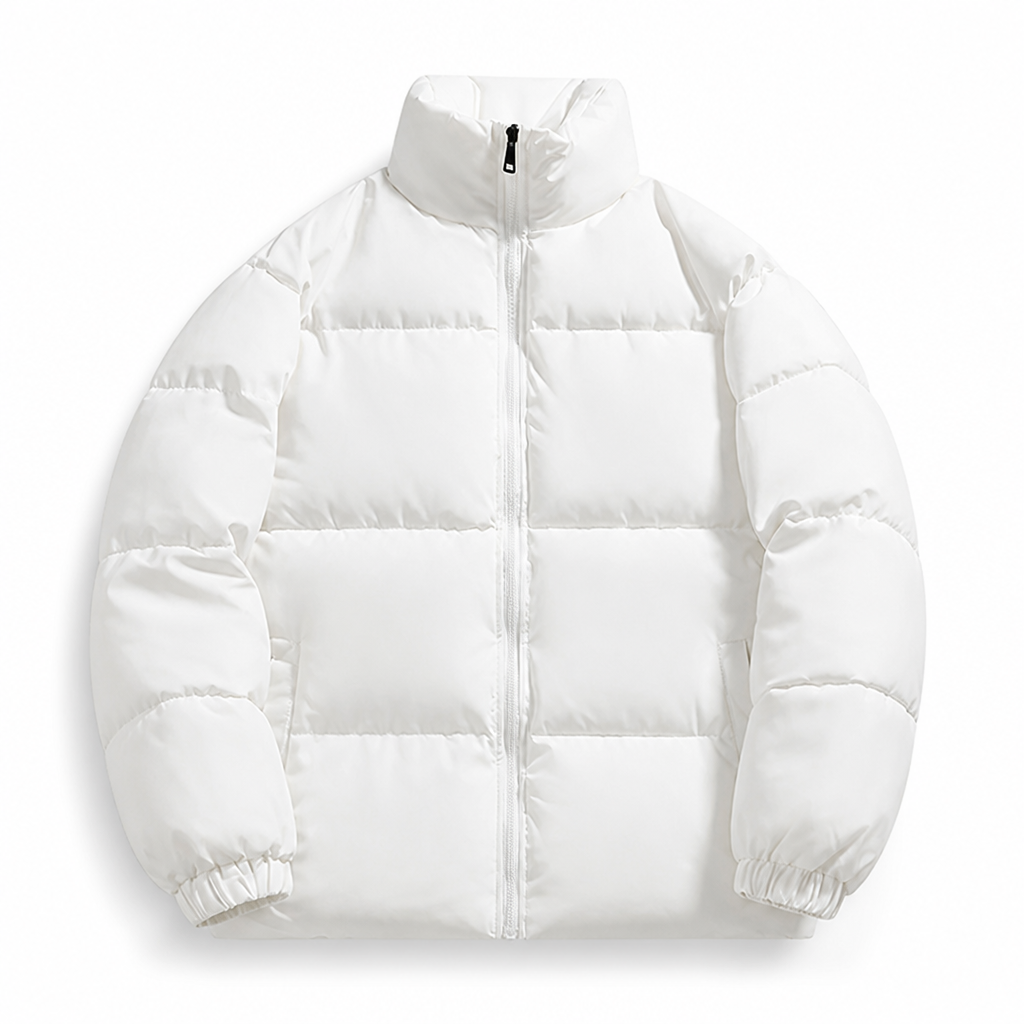 Men's Down Puffer Jacket Down-Filled | Regular Fit | High Collar, Front Zip, Insulated | Winter Coat | Smart Casual