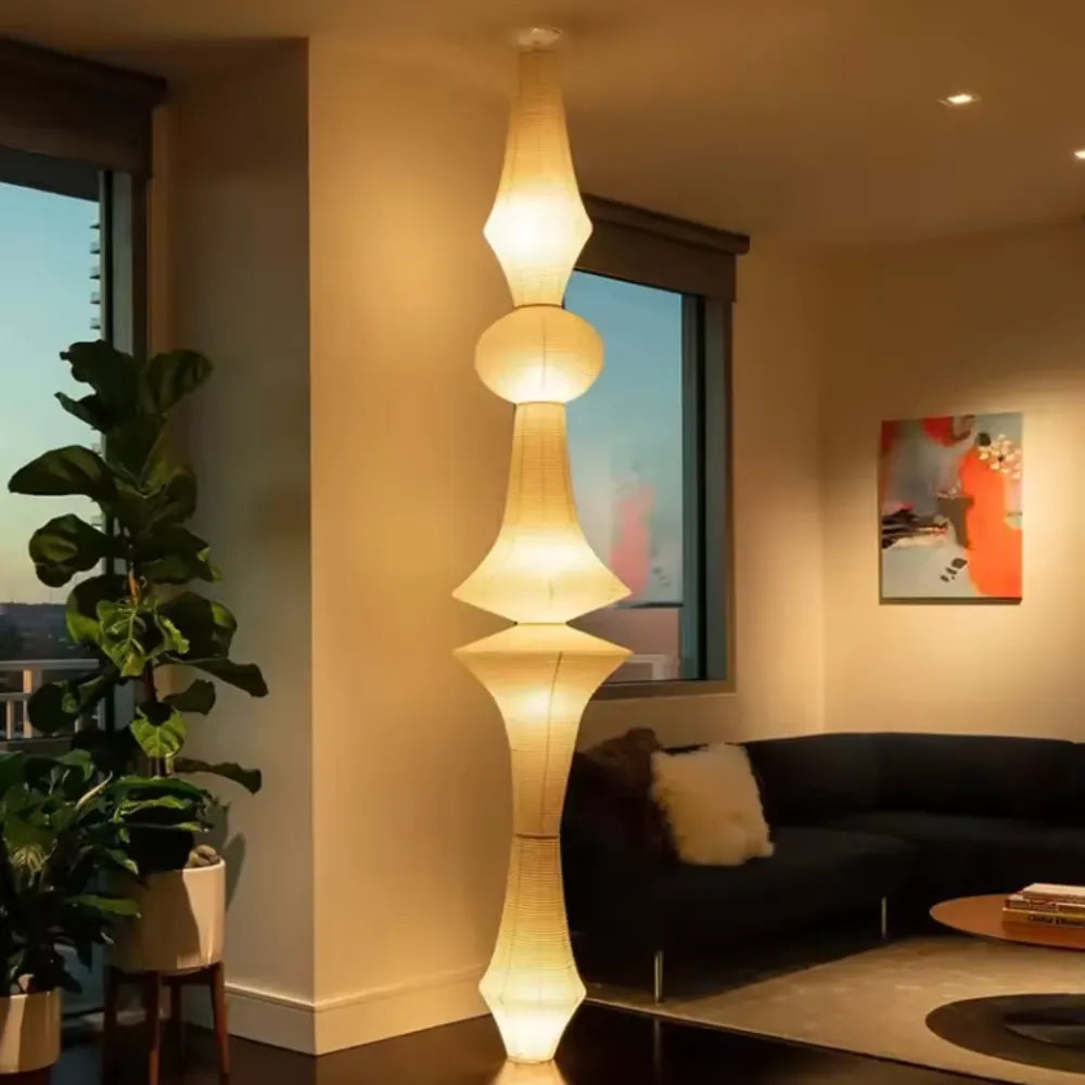 Pascal Japanese Rice Paper Pendant Lantern Light