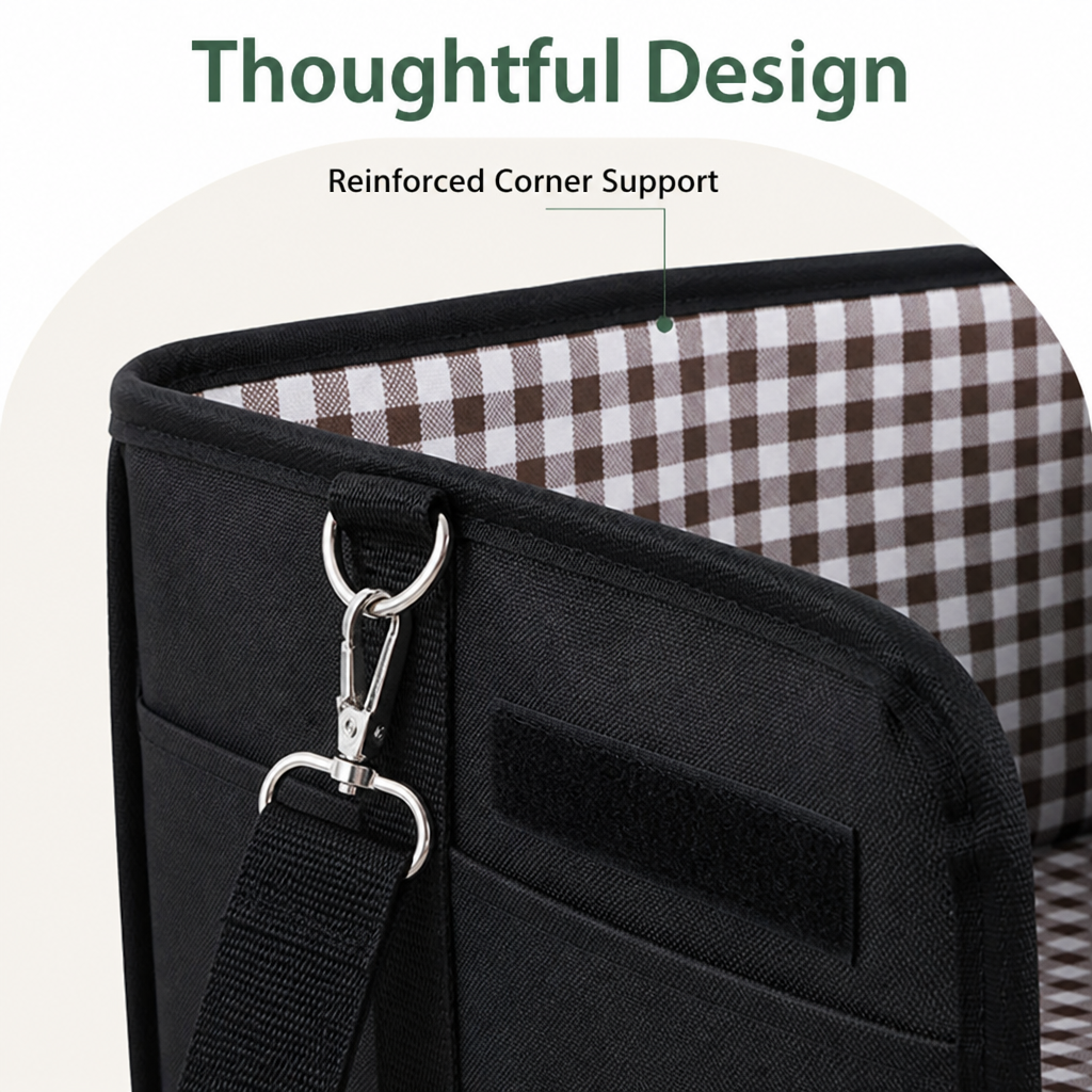 DogBedHouse Safety Belt & Anti-Collapse Dog Booster Seat
