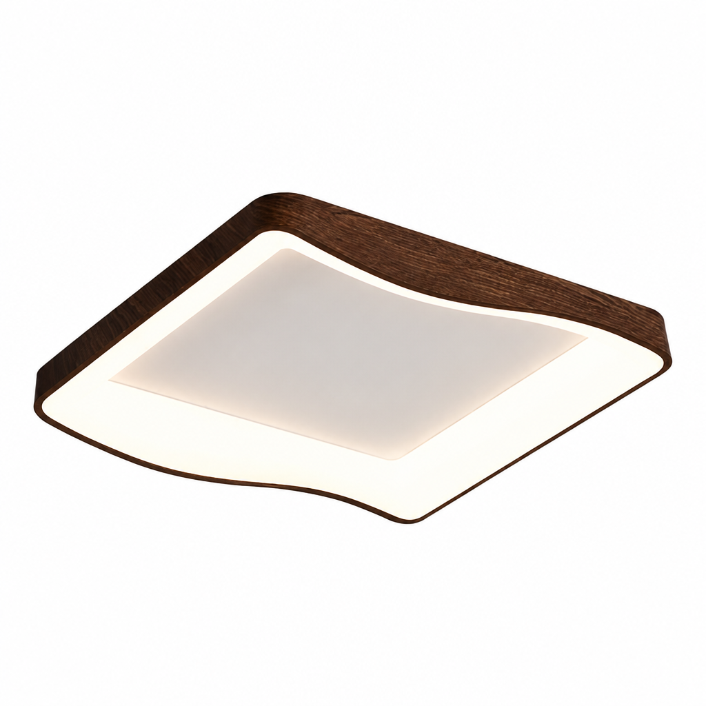 LED Ceiling Light | Modern Wood Grain Design | Dimmable & Tricolor | Bedroom Living Dining