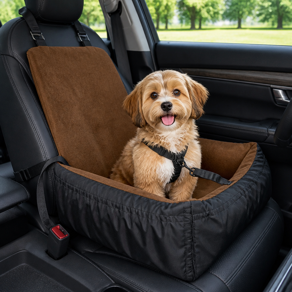 DogBedHouse Washable Fleece & Clip-On Safety Dog Booster Seat