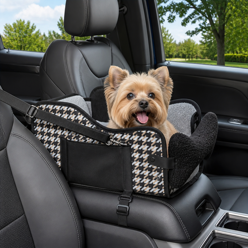 DogBedHouse Breathable Mesh & Safety Harness Dog Car Seat