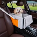 DogBedHouse Double-Belt Safety & Padded Car Booster Seat (Armrest Console)