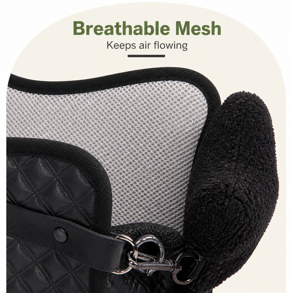 DogBedHouse Breathable Mesh & Cushion Center Console Booster Seat
