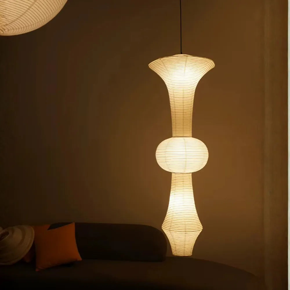 Pascal Japanese Rice Paper Pendant Lantern Light