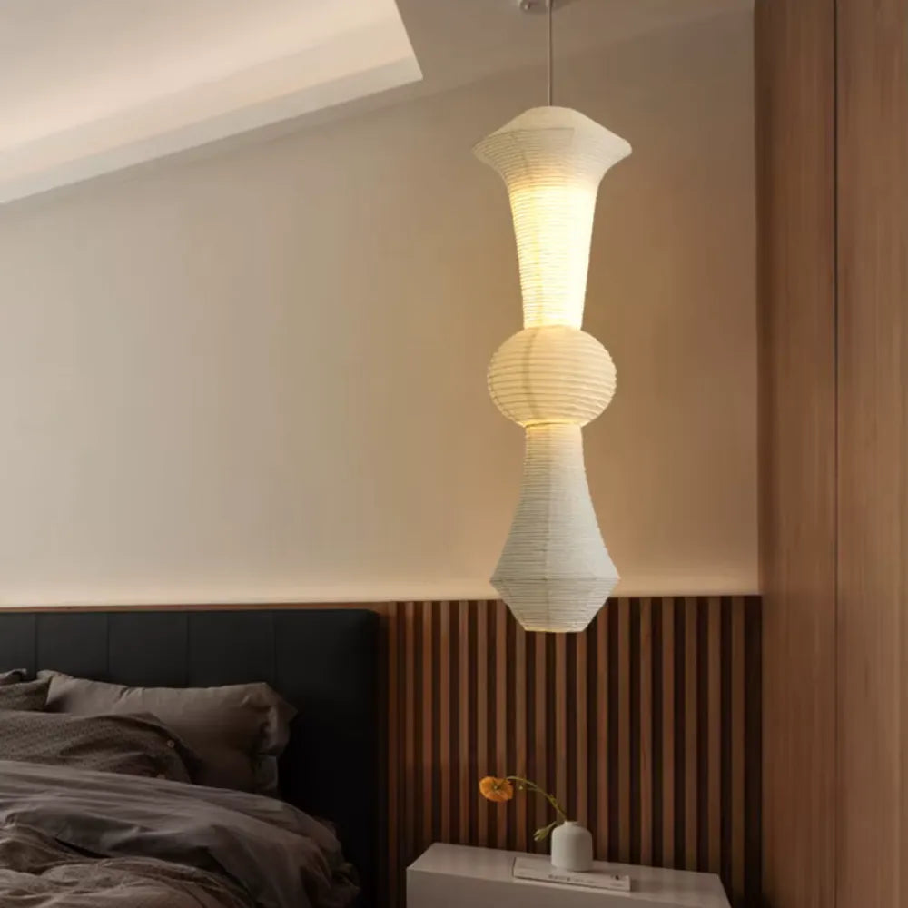 Pascal Japanese Rice Paper Pendant Lantern Light