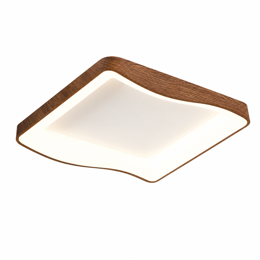 LED Ceiling Light | Modern Wood Grain Design | Dimmable & Tricolor | Bedroom Living Dining