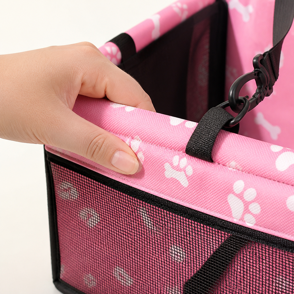 DogBedHouse Adjustable Safety Strap Dog Car Seat (Foldable)