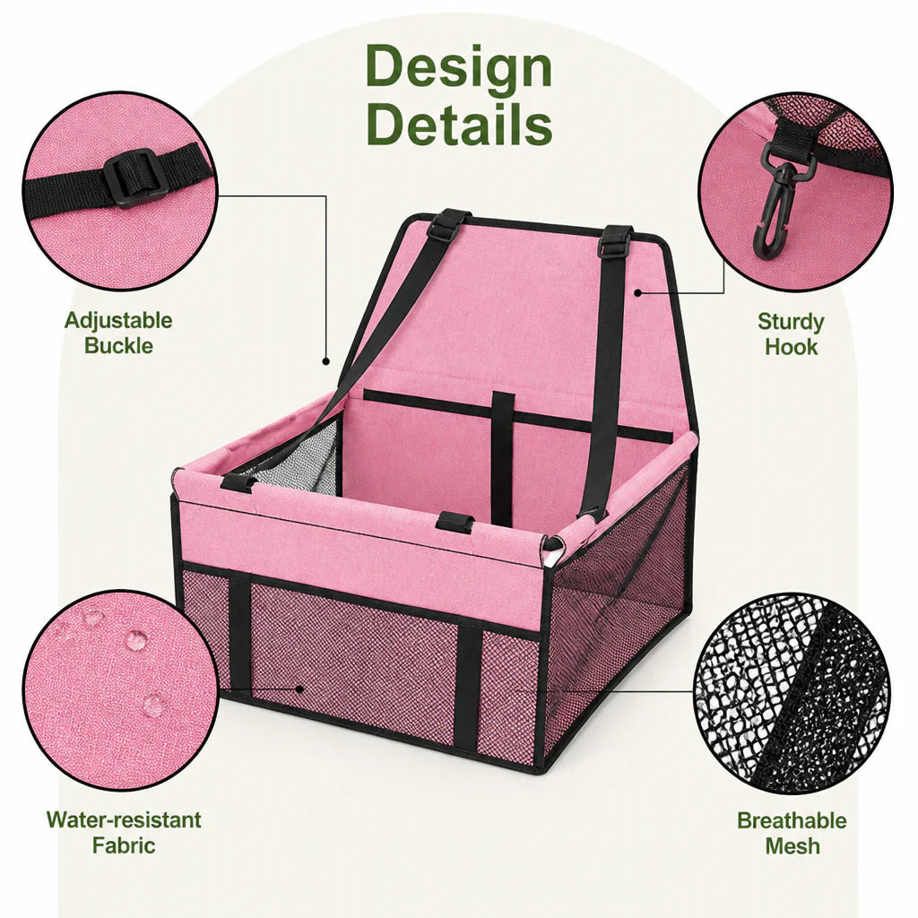 DogBedHouse Foldable Breathable Mesh Car Booster Seat