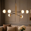 Elise Mid-Century Glass Globe Sputnik Chandelier
