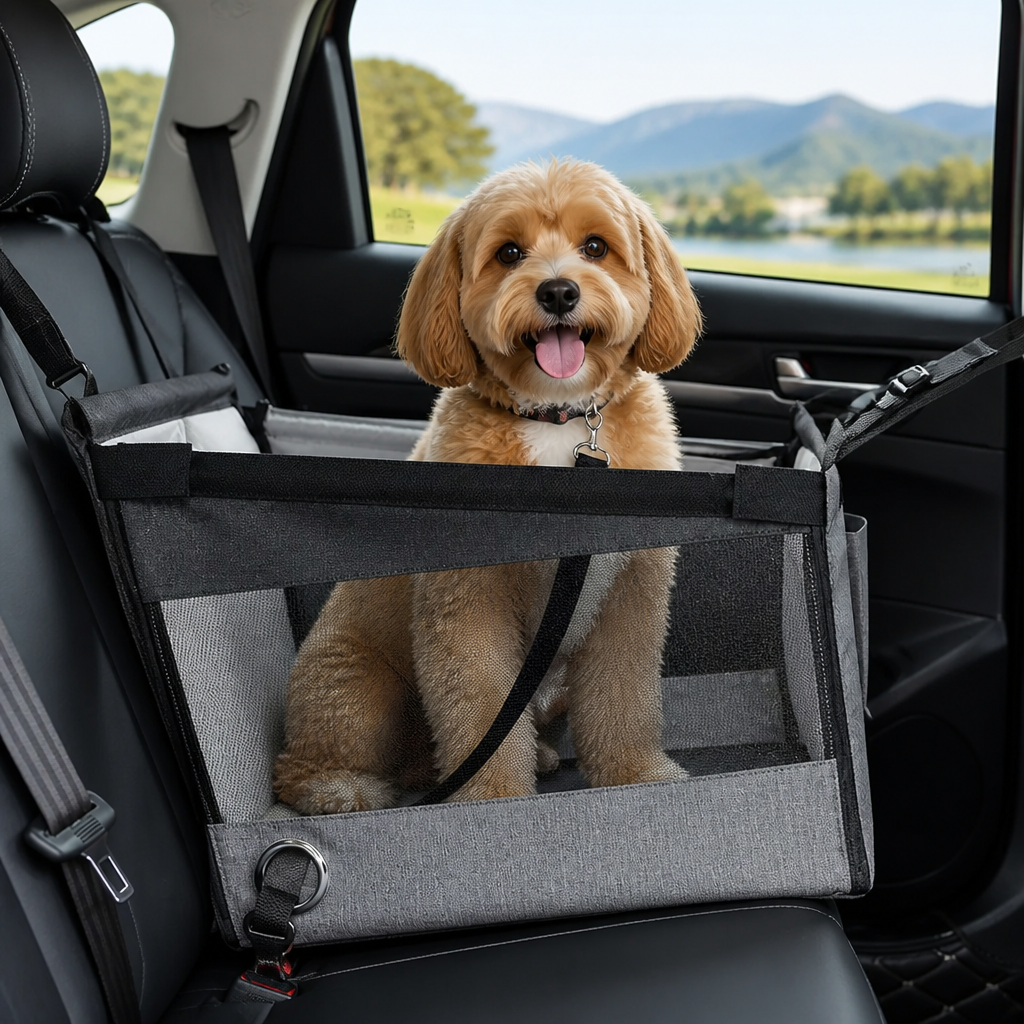 DogBedHouse Stable Waterproof & Safety Mesh Car Pet Seat