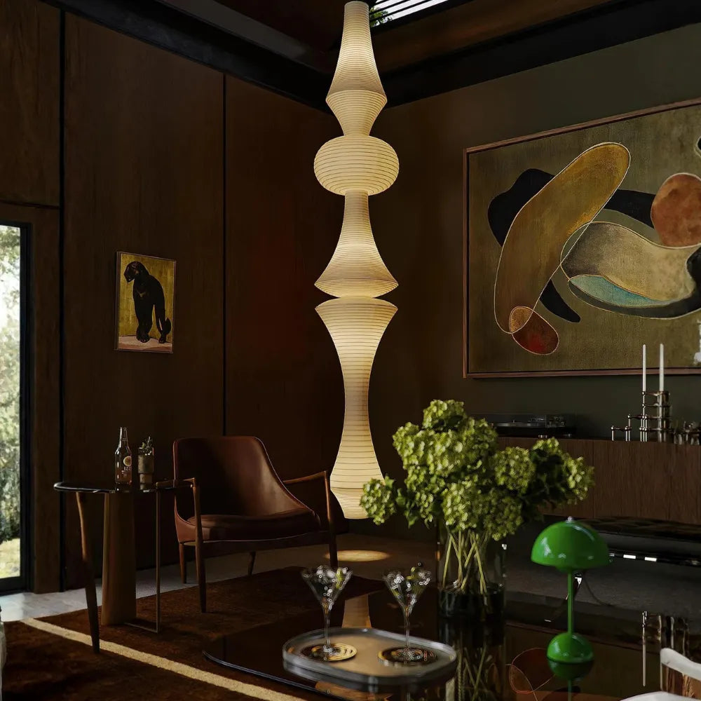 Pascal Japanese Rice Paper Pendant Lantern Light