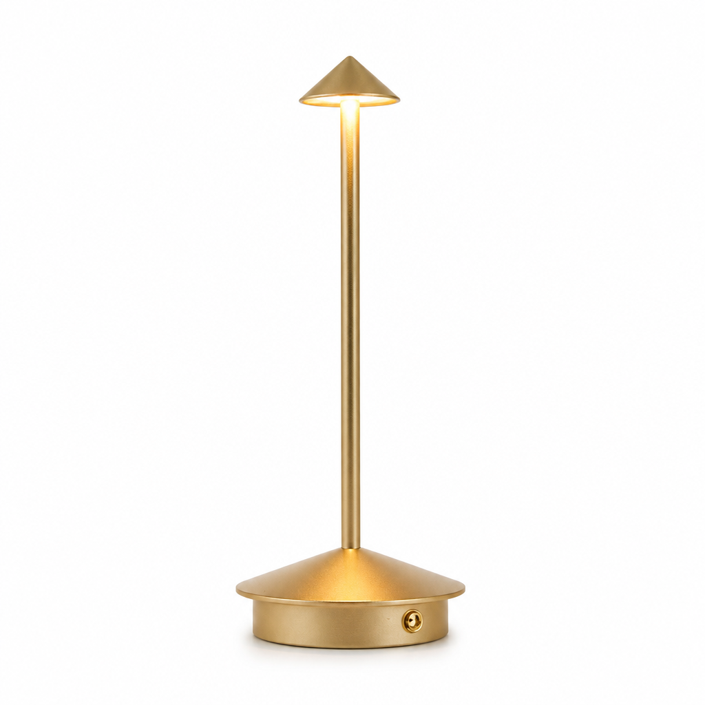 USB Touch Table Lamp | Vintage Style Dimmable LED | Metal & Acrylic | 30cm Height