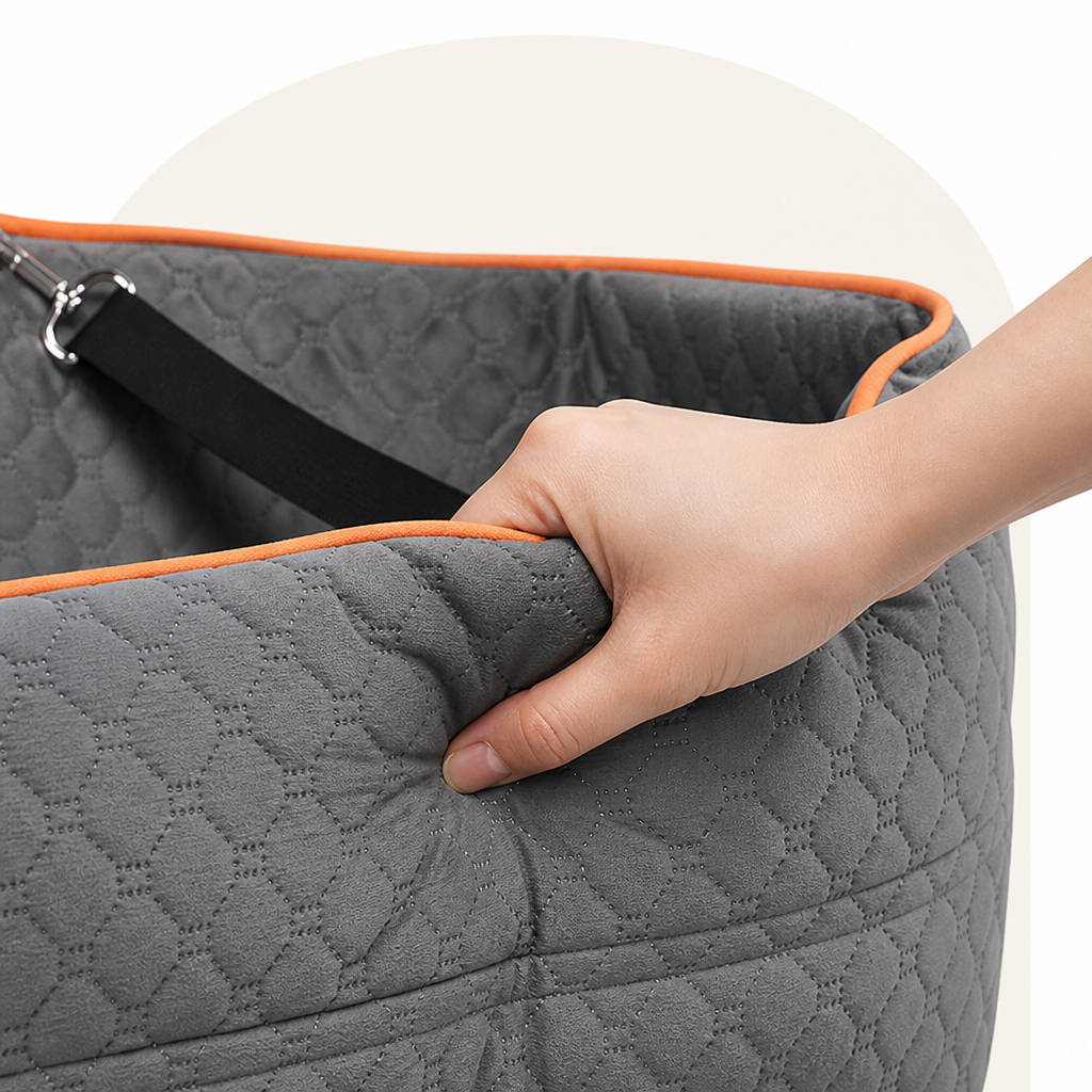 DogBedHouse Memory Foam & Washable Cover Car Booster Seat