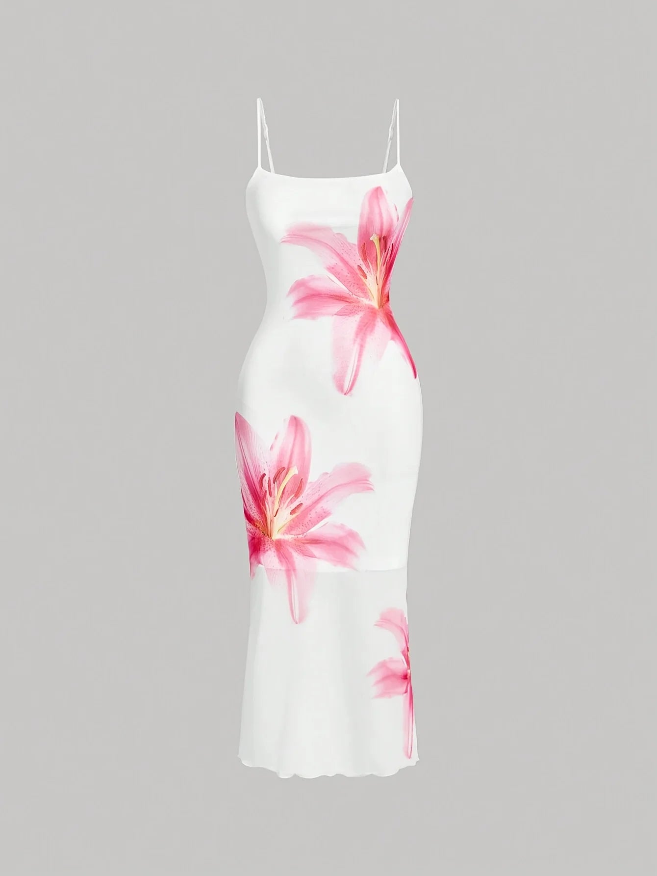 Elegant floral print sundress, resort-style dress