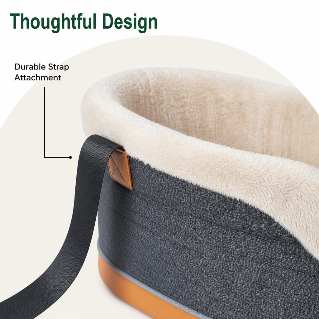 DogBedHouse Polyester Armrest Nest & Organizer Pet Car Seat (Center Console Fit)