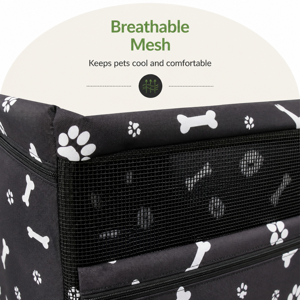 DogBedHouse Seat-Belt Compatible Portable & Breathable Car Booster Seat