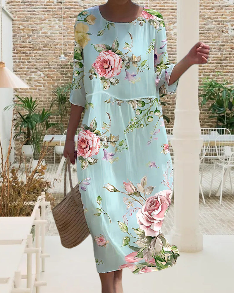 Avencea | Elegant Floral Dress