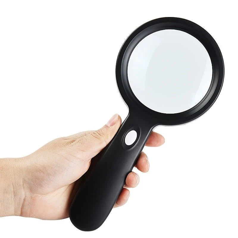 10X LED Handheld Magnifier with Illumination | Crystal Clear View | Comfortable Grip | DetailGlow