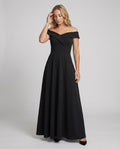 Women's Evening Dress | Polyester | Off-Shoulder Tailored Long Silhouette | Comfortable Fit