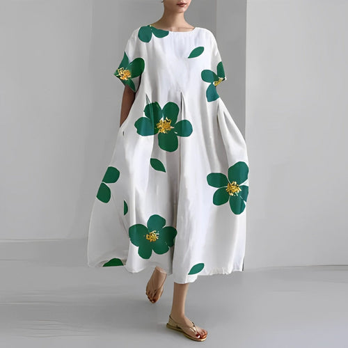 Avencea - Midi Dress with Floral Pattern
