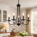 Fiona Candle Style Metal Chandelier Ceiling Light