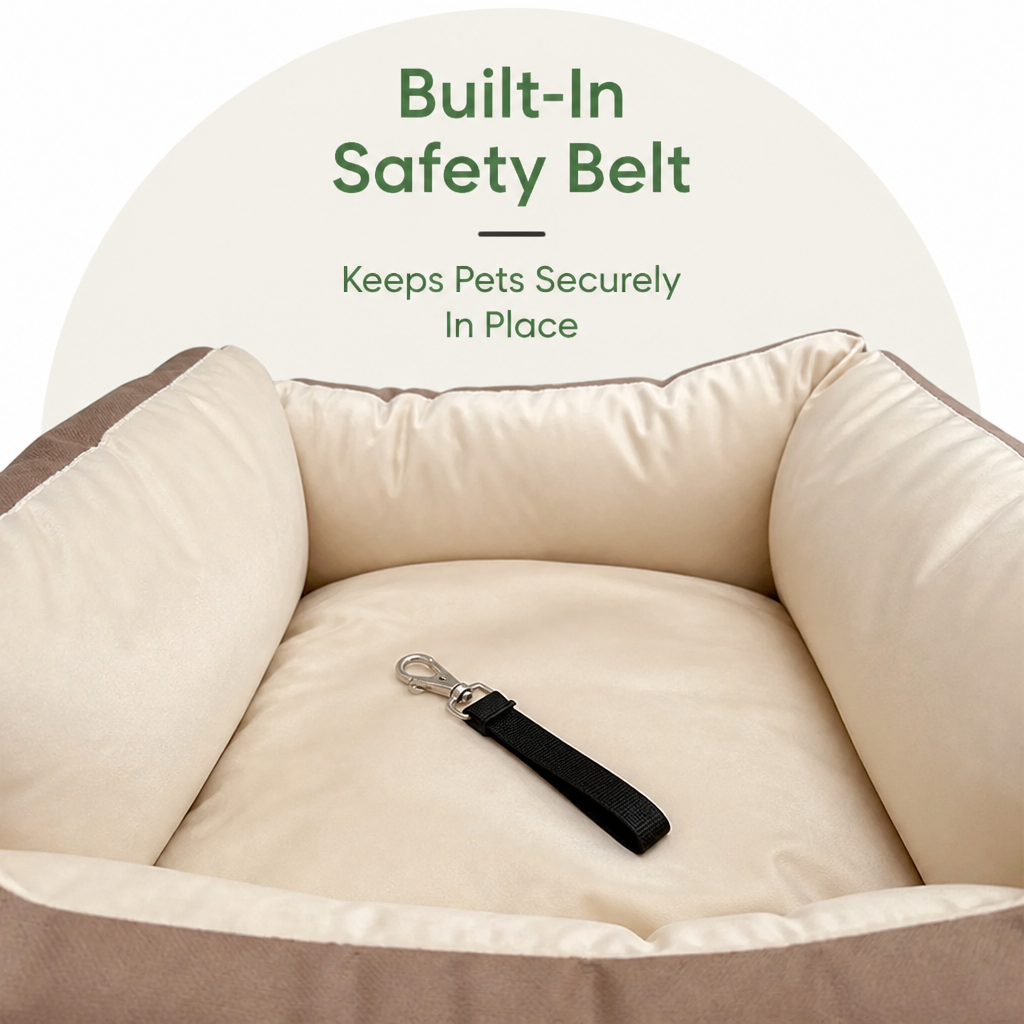 DogBedHouse Safety-Belt & Washable Booster Car Seat