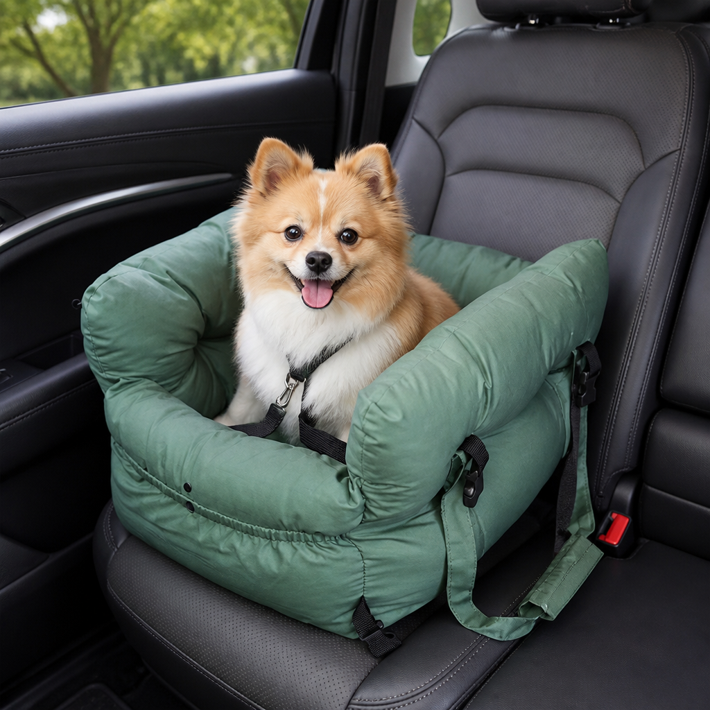 DogBedHouse Breathable Polyester Travel Carrier (Safety Hook & Car Seat Fit)