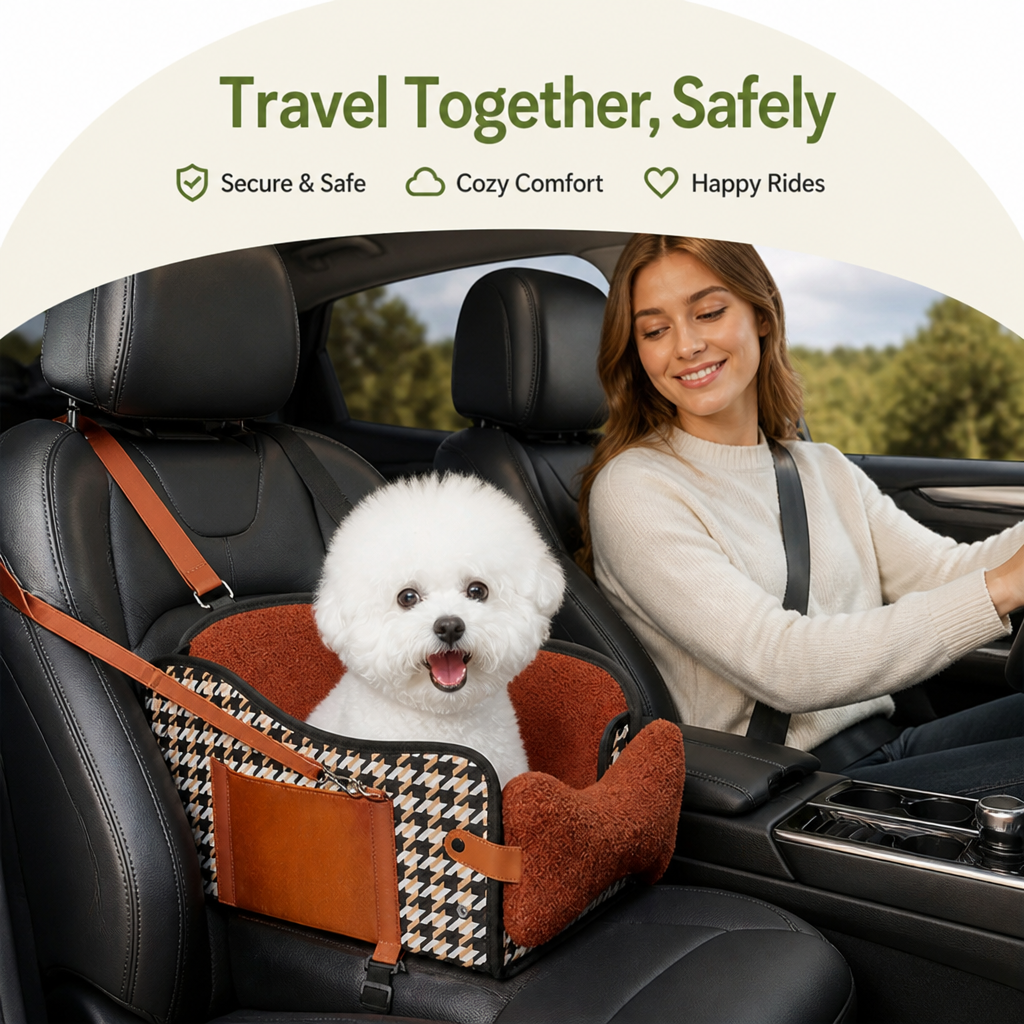 DogBedHouse Breathable Mesh & Safety Harness Dog Car Seat